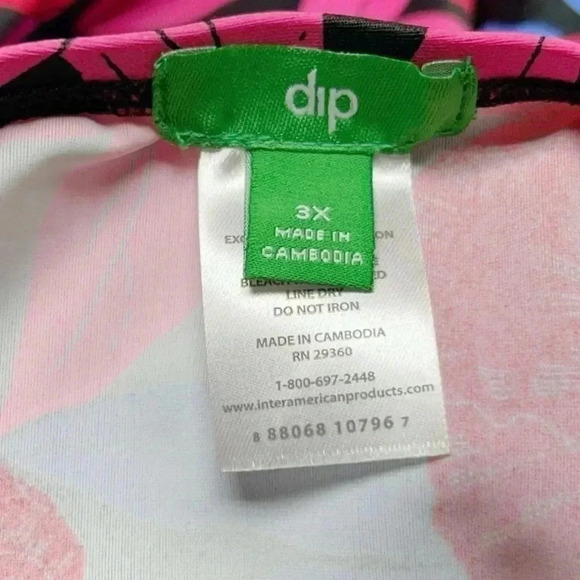 Dip Women’s Floral Tankini Swimsuit Top Size 3X NWT - Picture 5 of 8